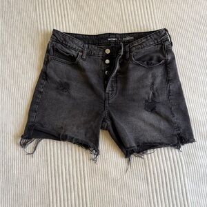 Old Navy Women's Distressed Black Jean Shorts